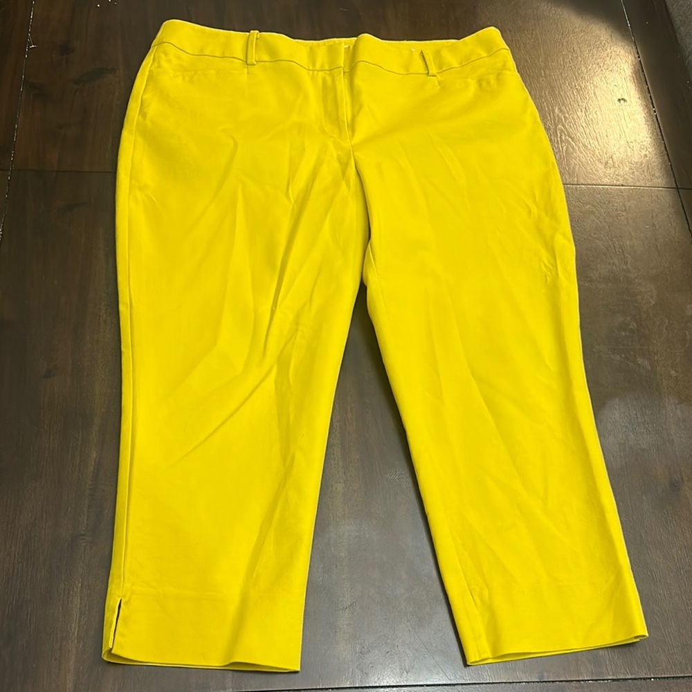Bright Yellow Cropped Pants